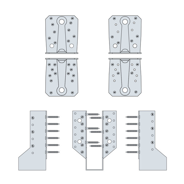 Łączenie złączy ciesielskich - gwoździowanie