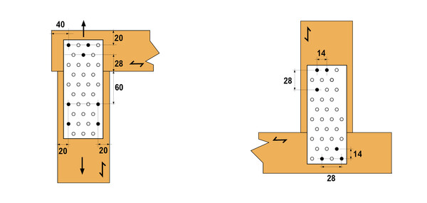 Rozstaw gwoździ wkrętów według Eurokodu 5